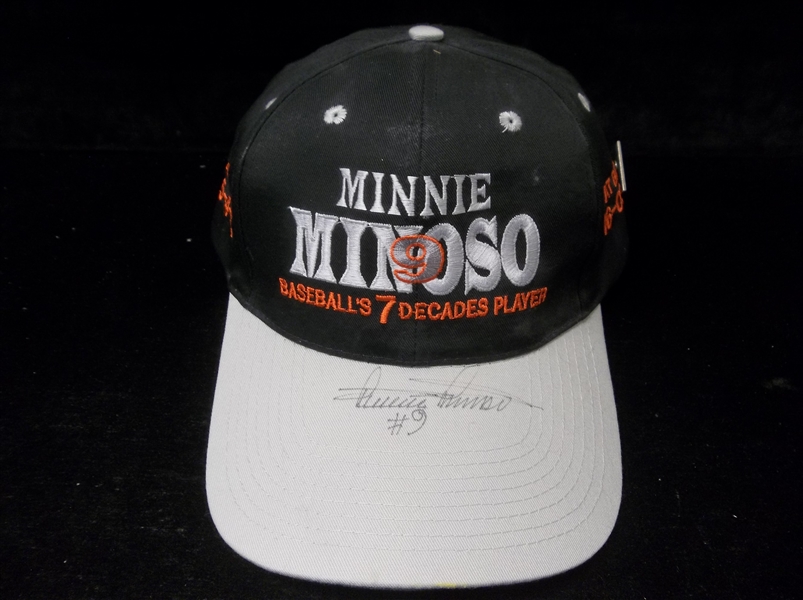 Auto’d & Inscribed Minnie Minoso “Baseball’s 7 Decades Player” Hat