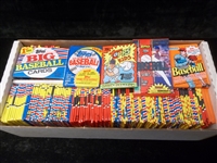 Clean-Up Lot of 170+ Baseball Card Packs in a 2-Row Shoebox