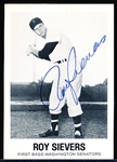 Auto’d 1977 TCMA Renata Galasso Bsbl. #43 Roy Sievers, Senators
