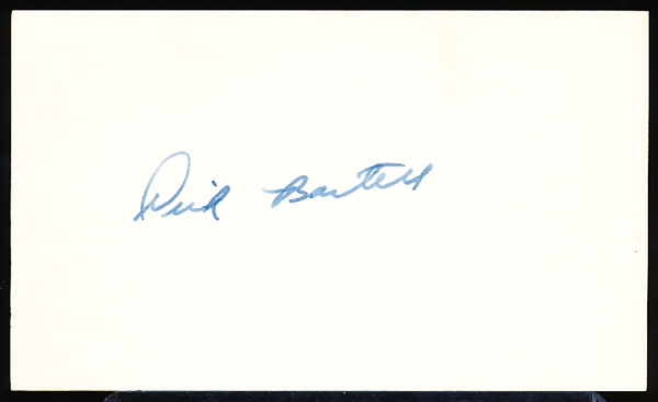 Auto’d Dick Bartell MLB Index Card