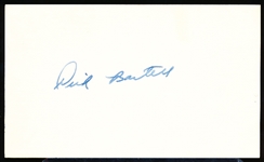 Auto’d Dick Bartell MLB Index Card