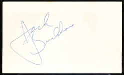 Auto’d Jack Brickhouse MLB Index Card