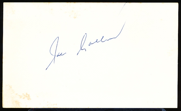 Auto’d Joe Collins MLB Index Card