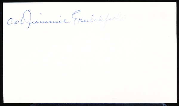 Auto’d Jimmie Crutchfield Negro Leagues Index Card