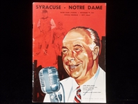 11/18/61 Syracuse @ Notre Dame NCAA Division I Football Program