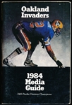 1984 Oakland Invaders USFL Media Guide