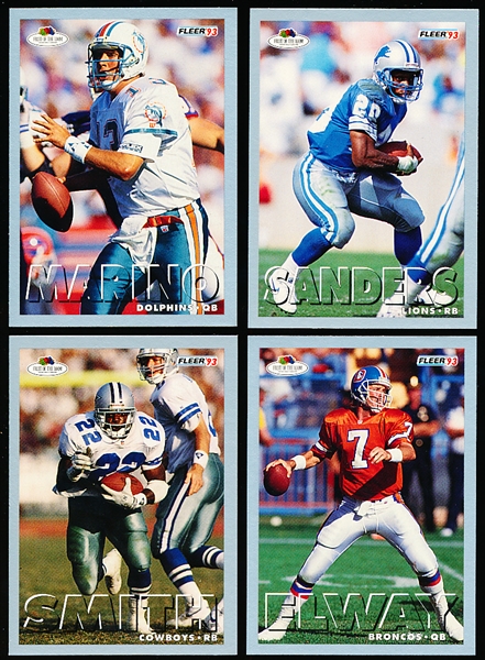 1993 Fleer “Fruit of the Loom” Football Complete Set of 50