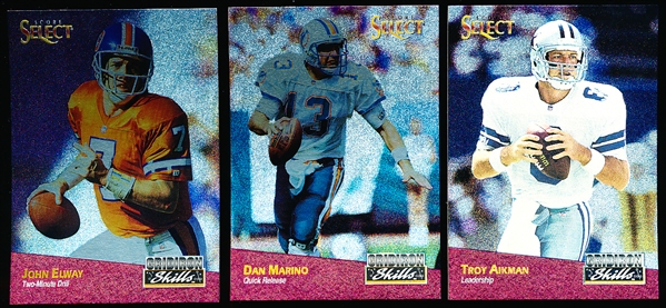 1993 Select Football- “Gridiron Skills” Complete Insert Set of 10