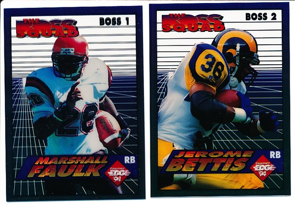 1994 Collector’s Edge Ftbl. “Boss Squad Promos”- 13 Asst./6 Diff. (Includes One Set!) 