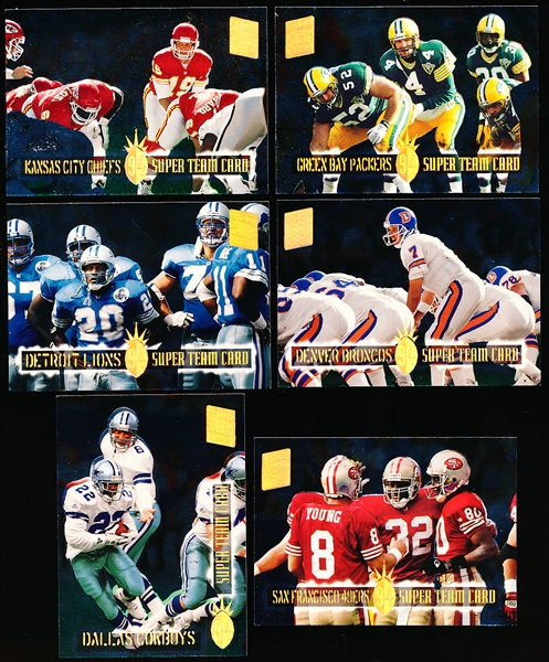 1994 Stadium Club Ftbl.- “Super Teams” Complete Set of 28