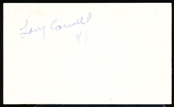 Auto’d & Inscribed Larry Carwell NFL Index Card