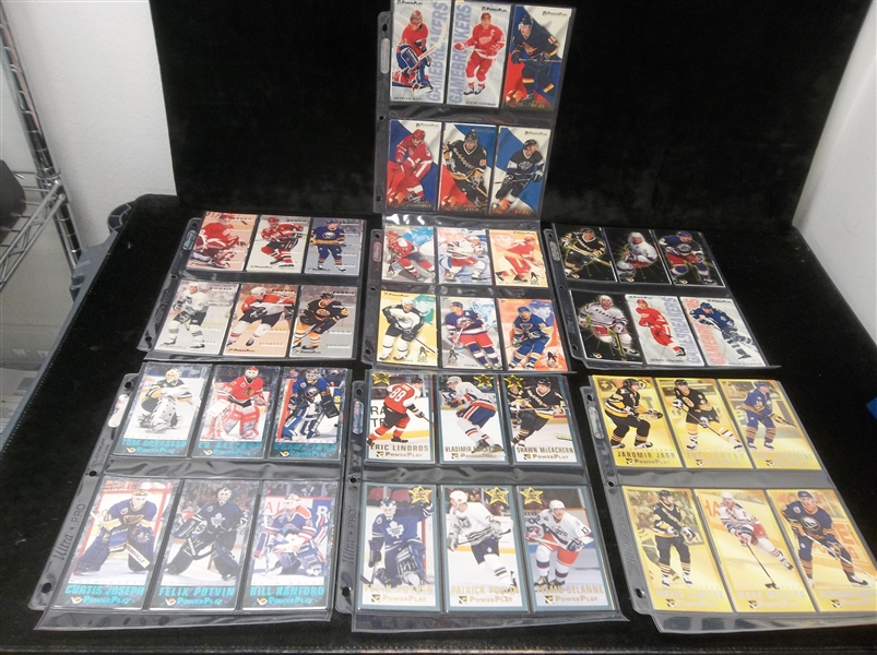 1993-94 Fleer PowerPlay Hockey- 7 Complete Insert Sets & One Near Set in Pages!