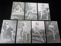 1950’s Exhibit Supply Co. “Outdoor Girls” Arcade/Exhibit Cards- 7 Diff.