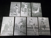 1950’s Exhibit Supply Co. “Outdoor Girls” Arcade/Exhibit Cards- 7 Diff.