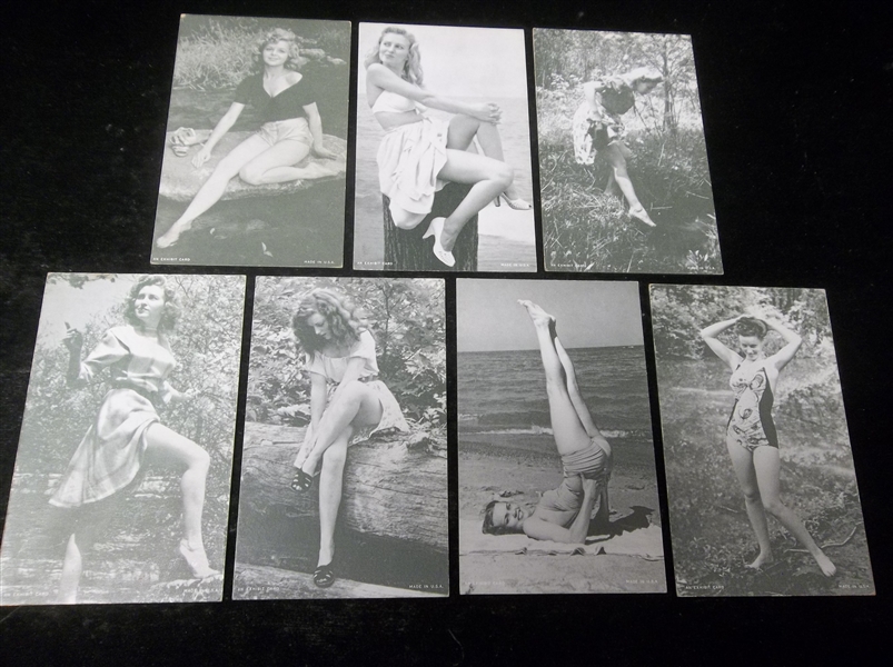 1950’s Exhibit Supply Co. “Outdoor Girls” Arcade/Exhibit Cards- 7 Diff.