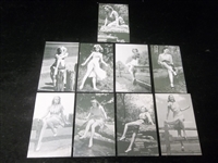 1950’s Exhibit Supply Co. “Outdoor Girls” Arcade Machine Paper Display Pictures- 9 Diff
