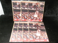 1990-91 Hoops Action Photo 8x10” Glossy Bskt.- Michael Jordan, Bulls- 7 Unopened Packs