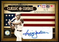 2005 Donruss Classics Bb- “Classic Combos Signatures”- #CC-49 Ernie Banks/ Reggie Jackson- 1/1