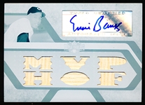 2008 Topps Triple Threads Bb- “Relics Autographs White Whale Printing Plate”- #TTAR-37 Ernie Banks, Cubs- 1/1