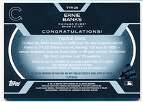 2008 Topps Triple Threads Bb- “Relics Platinum”- #TTR-28 Ernie Banks, Cubs- 1/1