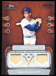 2010 Topps Sterling Bb- “Legendary Leather Relics Triple Sterling Silver”- #3LLR-24 Ernie Banks, Cubs- 01/01