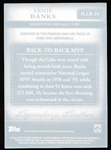 2010 Topps Sterling Bb- “Legendary Leather Relics Triple Sterling Silver”- #3LLR-24 Ernie Banks, Cubs- 01/01