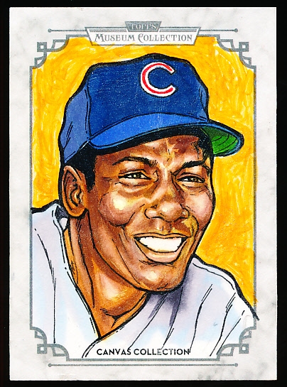 2014 Topps Museum Collection Bb- “Canvas Collection”- Ernie Banks, Cubs- One of One