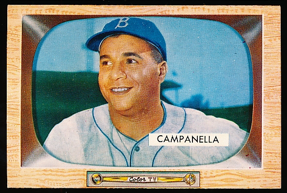 1955 Bowman Baseball- #22 Roy Campanella, Dodgers