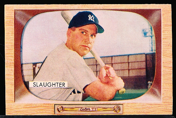 1955 Bowman Bb- #60 Enos Slaughter, Yankees