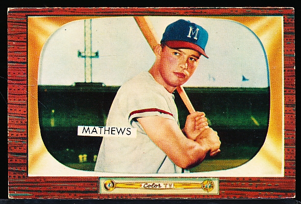 1955 Bowman Bb- #103 Eddie Mathews, Milwaukee Braves