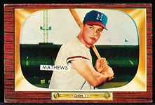 1955 Bowman Bb- #103 Eddie Mathews, Milwaukee Braves