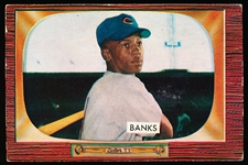 1955 Bowman Bb - #242 Ernie Banks, Cubs- Hi#