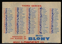 1957 Topps Baseball- Checklist 2/ 3- Big Blony Back