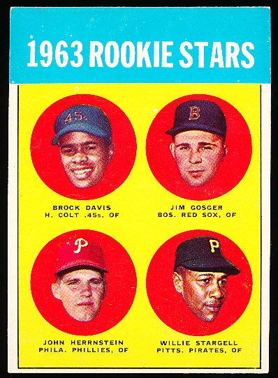 1963 Topps Bb- #553 Willie Stargell RC
