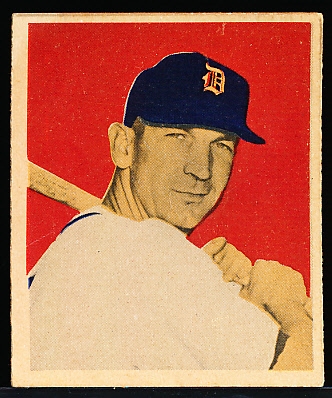 1949 Bowman Bb- #56 Pat Mullin, Detroit Tigers- Cream Back