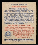 1949 Bowman Bb- #86 Johnny Pesky, Boston Red Sox