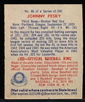1949 Bowman Bb- #86 Johnny Pesky, Boston Red Sox