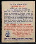 1949 Bowman Bb- #95 Howie Pollet, St. Louis Cardinals