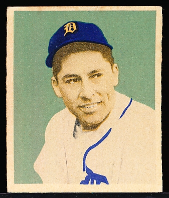 1949 Bowman Bb- #107 Eddie Lake, Tigers