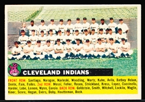 1956 Topps Baseball- #85 Cleveland Indians Team (Name Left/ Gray Back)