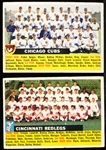 1956 Topps Baseball- 2 Diff Team Cards