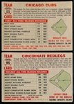 1956 Topps Baseball- 2 Diff Team Cards