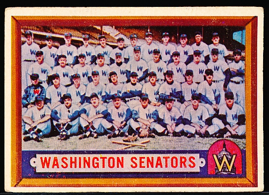 1957 Topps Bb- #270 Washington Senators Team- Semi Hi#