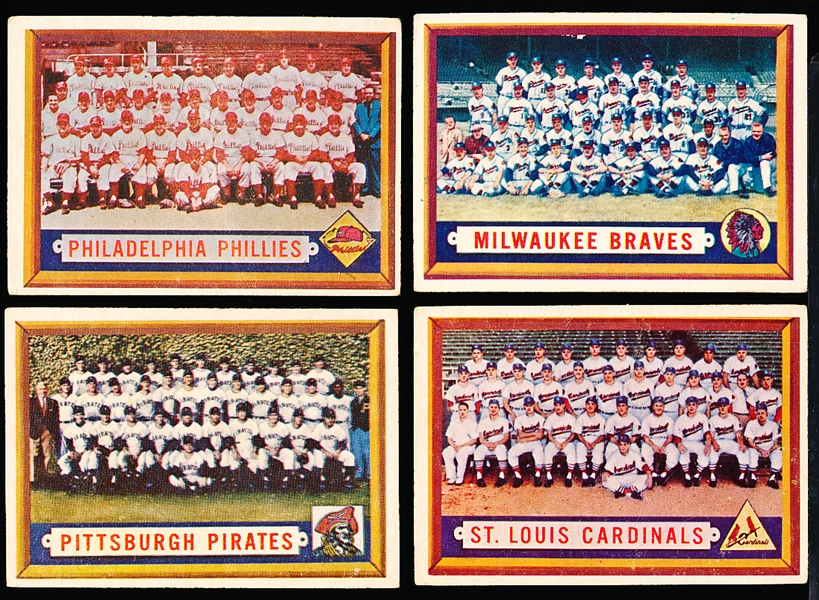 1957 Topps Bb- 4 Diff Team Cards