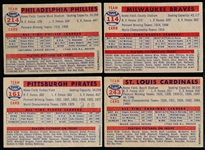 1957 Topps Bb- 4 Diff Team Cards