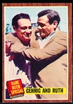 1962 Topps Bb- #140 Gehrig and Ruth