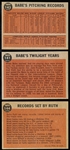 1962 Topps Bb- Babe Ruth Specials- 3 Diff- Green Tints
