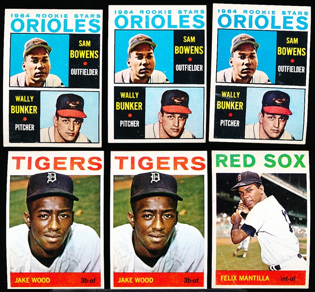 1964 Topps Bb- 7 “Wrong Back” Cards