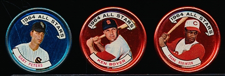1964 Topps Bb Coins- 3 Diff