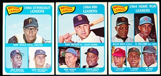 1965 Topps Bb- 3 Leader Cards